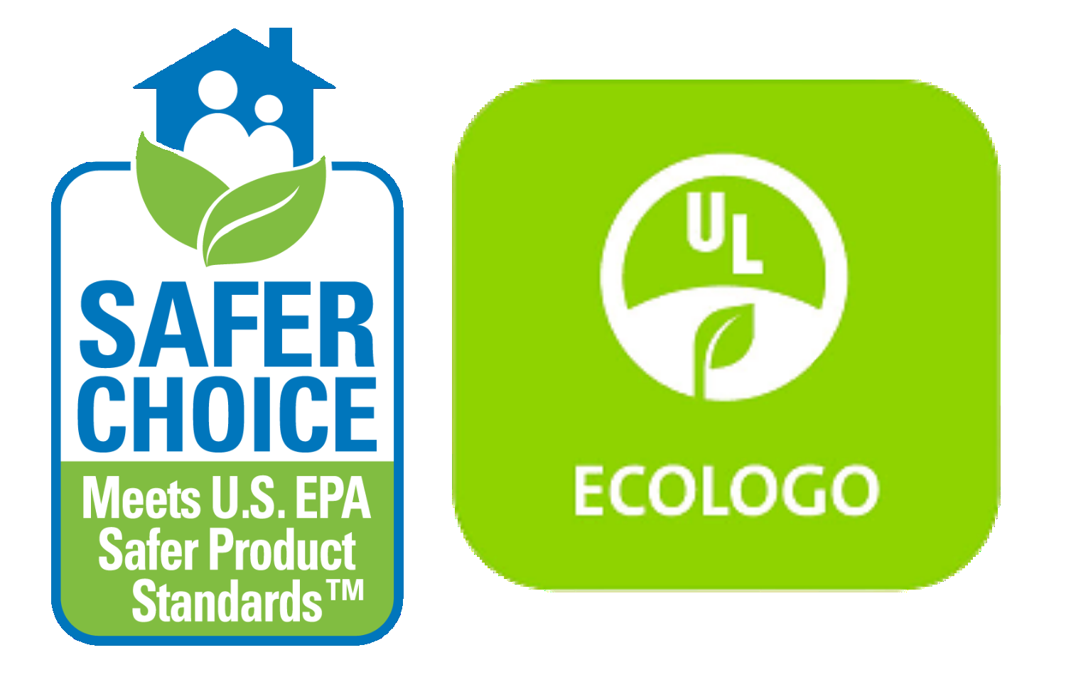 Eco certifications: U.S. EPA Safer Choice and EcoLogo, for our certified main cleaner The Natural